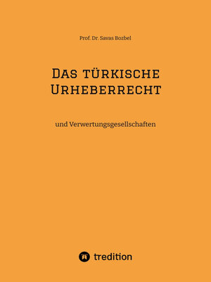 cover image of Das türkische Urheberrecht